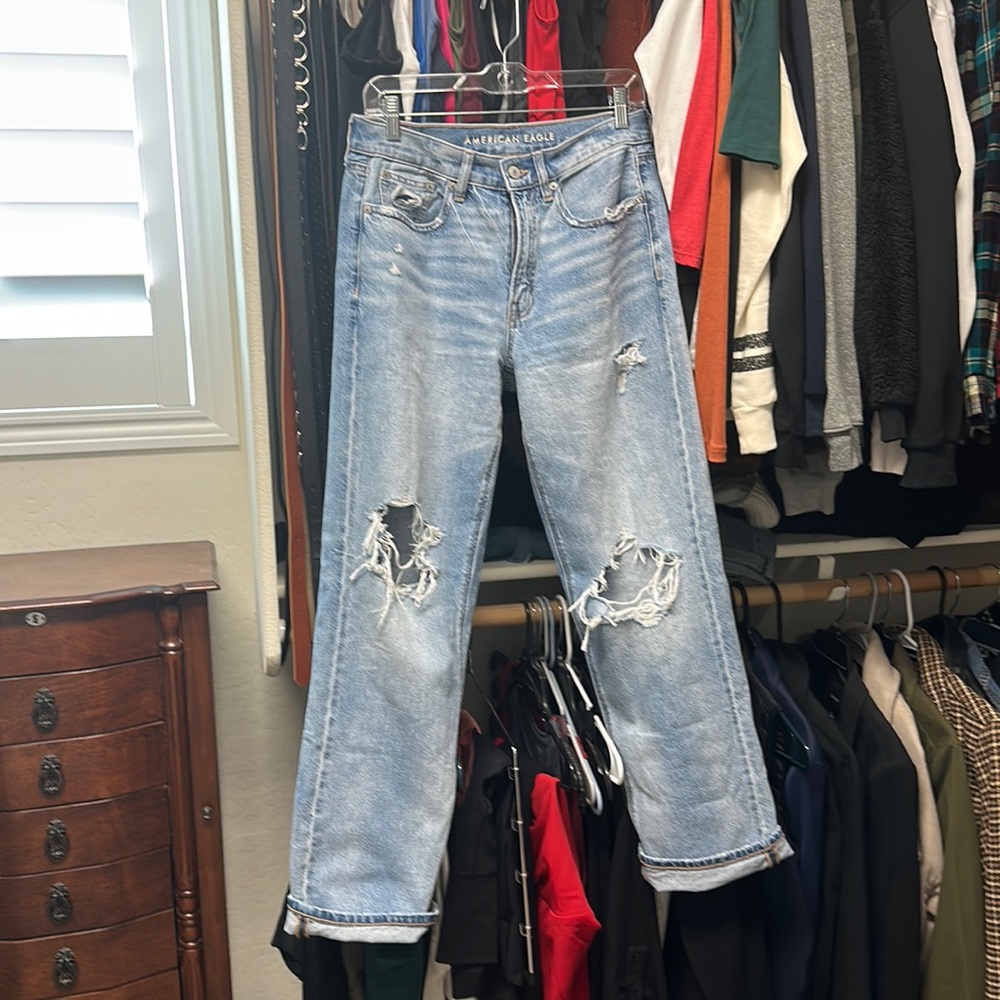 American eagle boyfriend stye baggy jeans size 4 short